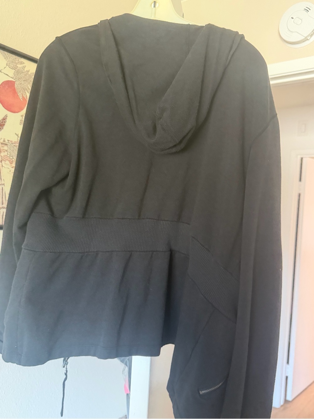 Black Women's Hooded Jacket - Classic Lightweight zipper